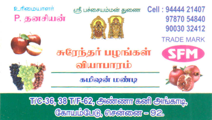 SFM Fruits Commission mundey